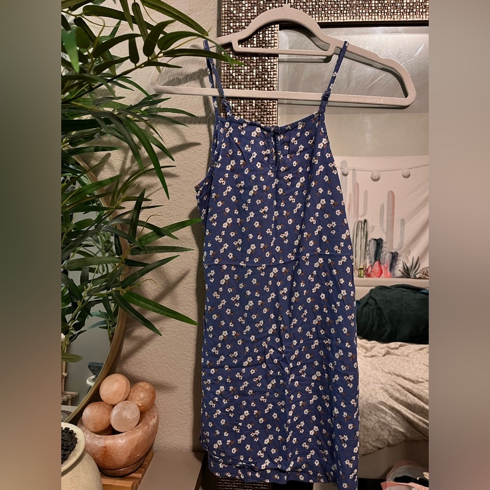 Blue floral dress